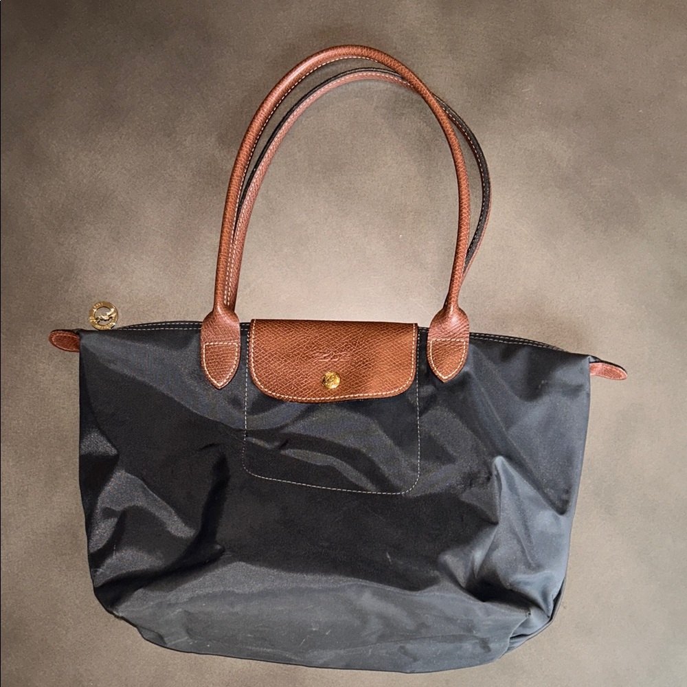 Longchamp Black and Brown Women's Tote Bag